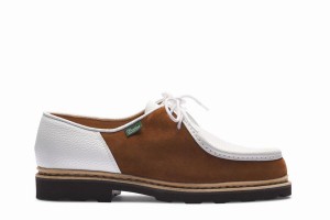 Sapatos Derby Paraboot Michael Branco Marrom | VXB1637BC