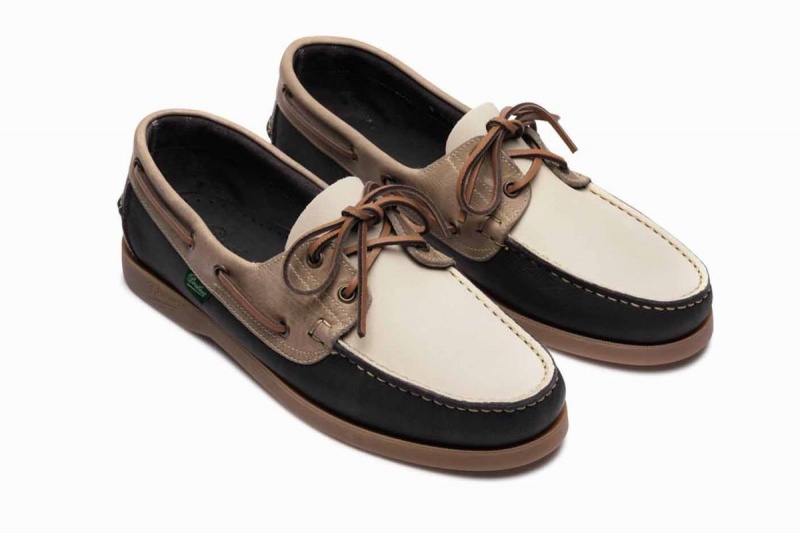 Sapatos de Vela Paraboot Barth Branco Pretas Marrom | AFP2695VC